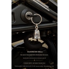 Motobros Motosiklet Aksesuar Come Back Safe To Me Guardian Bell Gümüş Kaplamalı Motorcu Anahtarlık-Şans ve Koruma Çanı Uğur Tılsımı