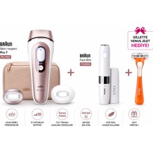 Braun Skin I-Expert Pro 7 PL7147 Akıllı Ipl Cihazı +FS1000 Mini Tüy Alma Makinası,venüs Jilet Hediyeli