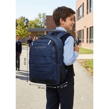 Season Mountainer Unisex Okul Çantası Çok Bölmeli Günlük Kullanım ve Seyahat Sırt Çantası,(Lacivert)