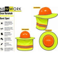 Newwork Ense Korumalı Reflektörlü Sarı Baret Siperi