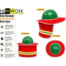 Newwork Ense Korumalı Reflektörlü Turuncu Baret Siperi