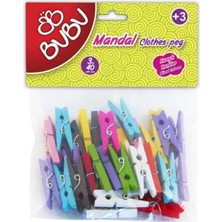 Bubu Bu-Bu Mandal 3 cm 40 Lı Renkli