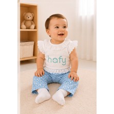 Hafy Baby Kız Bebek Fisto Yakalı Badi ve Çiçekli Tayt Ikili Takım