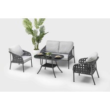 Hier İmpera Bahçe Balkon Mobilyası 2+1+1  Premium Bahçe Takımı Balkon Mobilyası