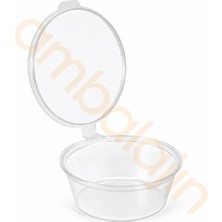Ambalajın 2 Oz Kendinden Kapaklı Sos Kabı – 60 ml Şeffaf Plastik Kap