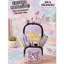 Dörtel Tedarik Sanrio Baskılı Kuromi My Melody Kırtasiye Kutusu Karikatür Mor Kalem Kutusu Büyük Kapasite