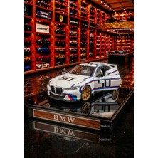 Oyuncak Sahili Bmw 3.0 Csl Yarış Araba Model 14X6CM Metal 1:32 Koleksiyon Modifiye Yazılı Kutulu Masaüstü Standlı Kapılar Açılır