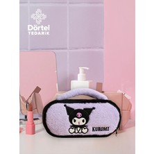 Dörtel Tedarik Kuromi Peluş Kalem Kutusu Üstten Tutmalı Geniş Kapasiteli Makyaj Çantası Mor