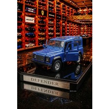 Oyuncak Sahili Land Rover Defender Jip Dıecast Metal Orjinal 10.5 cm Koleksiyon Model Jip Çekbırak Araba Kapı Açılır Metalic Mavi 1:36