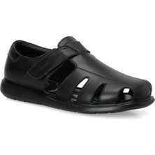 Bags Shoes Polaris 109171 Erkek Hakiki Deri 5 Nokta Anatomik Comfort Taban Kapalı Sandalet