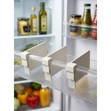 Buzdolabı Rafı Düzenleyici Bölme Seti - Pratik Organizer Ayırıcı (3'lü Paket)