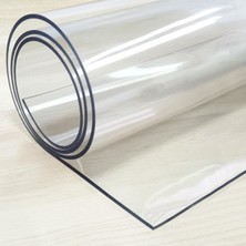 İzen 3,5 mm Şeffaf PVC Masa Örtüsü Dikdörtgen Kare Kalın Kaymaz Koruyucu Esnek Mika Asetat Muşamba