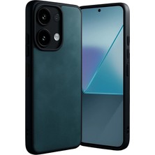 Mey Ithalat®   Redmi Note 13 Pro 5g Kılıf Aras Deri Kapak - Koyu Yeşil