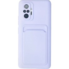 Mey Ithalat®   Redmi Note 10 Pro Kılıf Kelvin Kartvizitli Silikon - Lila