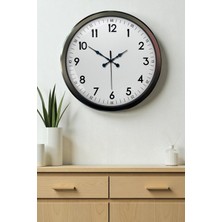 Black Classic 52 cm Metal Modern ve Şık Duvar Saati