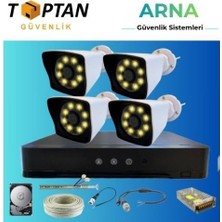 4 Warm LED Kameralı 1 Tb HDD Dahil Güvenlik Seti