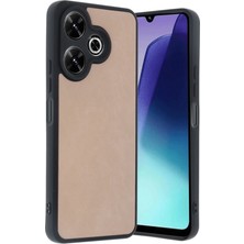 Mey Ithalat®   Redmi 13 4g Kılıf Aras Deri Kapak - Pudra