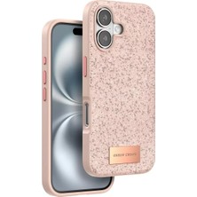 Mey Ithalat®   iPhone 16 Bright Simli Kapak - Pembe