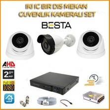 2 Mp 1080P 1 Iç Mekan 1 Dış Mekan Kameralı Ahd Güvenlik Seti KD-5203