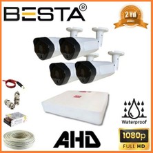 2 Mp 1080P 4 Dış Mekan Kameralı Ahd Güvenlik Seti
