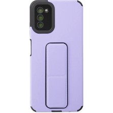 Mey Ithalat®  Samsung Galaxy A03S Kılıf Mega Standlı Silikon - Lila