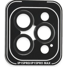 Mey Ithalat®  iPhone 15 Pro Max Pvd Metal Kamera Lens - Siyah