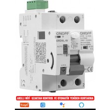 ONOFFSMART Tuya Wifi Akıllı Kaçak Akım Sigorta 40 Amper Otomatik Yeniden Kurtarma GRD9L-WGYL9