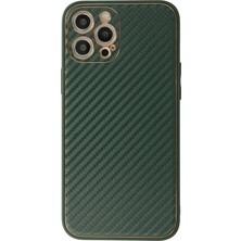Mey Ithalat®  iPhone 12 Pro Max Kılıf Coco Karbon Silikon - Yeşil