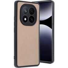 Mey Ithalat®   Redmi Note 14 Pro 4g Kılıf Aras Deri Kapak - Pudra