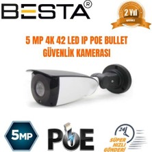 4K 5 Mp 1440P 42 Ir LED Ip Poe Bullet Güvenlik Kamerası KD-1436