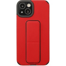 Mey Ithalat®  iPhone 14 Plus Kılıf Mega Standlı Silikon - Kırmızı