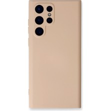 Mey Ithalat®  Samsung Galaxy S24 Ultra Kılıf Nano Içi Kadife Silikon - Pudra