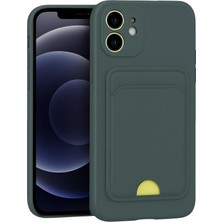 Mey Ithalat®  iPhone 11 Kılıf Kelvin Kartvizitli Silikon - Koyu Yeşil