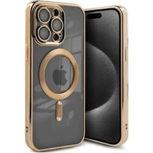 Mey Ithalat®  iPhone 15 Pro Kılıf Kross Magneticsafe Kapak - Gold