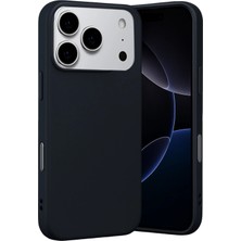 Mey Ithalat®   iPhone 17 Pro Max Nano Içi Kadife Silikon - Siyah