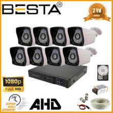 2 Mp 1080P 8 Dış Mekan Kameralı Ahd Güvenlik Seti