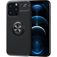Mey Ithalat®  iPhone 13 Pro Max Kılıf Range Yüzüklü Silikon - Siyah