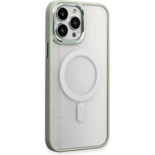 Mey Ithalat®  iPhone 15 Pro Max Kılıf Room Magneticsafe Silikon - Su Yeşili