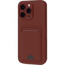 Mey Ithalat®   iPhone 16 Pro Kılıf Kelvin Kartvizitli Silikon - Bordo