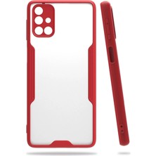 Mey Ithalat®  Samsung Galaxy M31S Kılıf Platin Silikon - Kırmızı