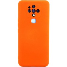 Mey Ithalat®  Tecno Camon 16 Kılıf Nano Içi Kadife Silikon - Turuncu