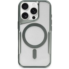 Mey Ithalat®  iPhone 14 Pro Max Kılıf Boyi Magsafe Silikon Kapak - Yeşil