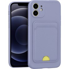Mey Ithalat®  iPhone 11 Kılıf Kelvin Kartvizitli Silikon - Lila