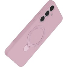 Mey Ithalat®  Samsung Galaxy S25 Fe Regal Magsafe Standlı Kapak - Açık Pembe