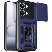 Mey Ithalat®   Poco X8 Pro Max Pars Lens Yüzüklü Silikon - Lacivert