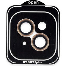Mey Ithalat®  iPhone 14 Pvd Metal Kamera Lens - Turuncu