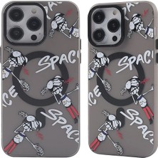 Mey Ithalat®  iPhone 14 Pro Kılıf Apollo Magneticsafe Desenli Kapak - Apollo Siyah - 3
