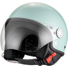 Piaggio Vespa Kask Langhe Visor Demi-Jet *mint Yeşil*