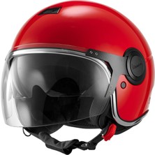 Piaggio Vespa Kask Argentario Visor Jet *kırmızı*