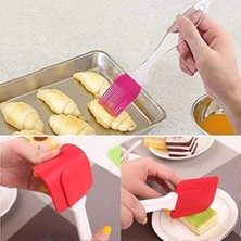 2'li Silikon Pasta - Börek - Poğaça Yağ Fırçası ve Spatula Seti
